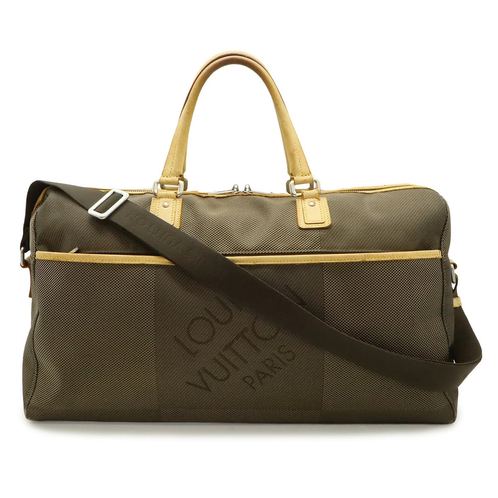 LOUIS VUITTON Damier Geant Albatross Boston Bag Travel Shoulder Tail Khaki Green